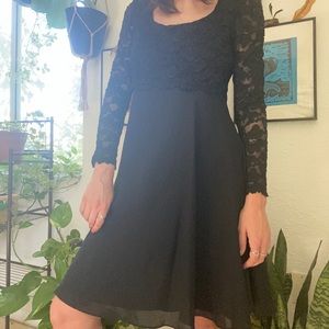 Vintage black lace dress